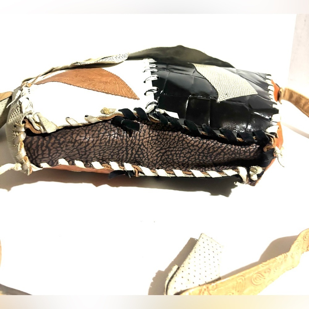 Opulent Containers Vintage Patchwork Shoulder Bag… - image 5
